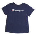 CHAMPION Mens Navy Blue Graphic T-Shirt M Short Sleeve Crew Neck Cotton