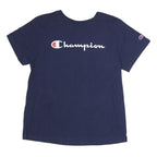 CHAMPION Mens Navy Blue Graphic T-Shirt M Short Sleeve Crew Neck Cotton