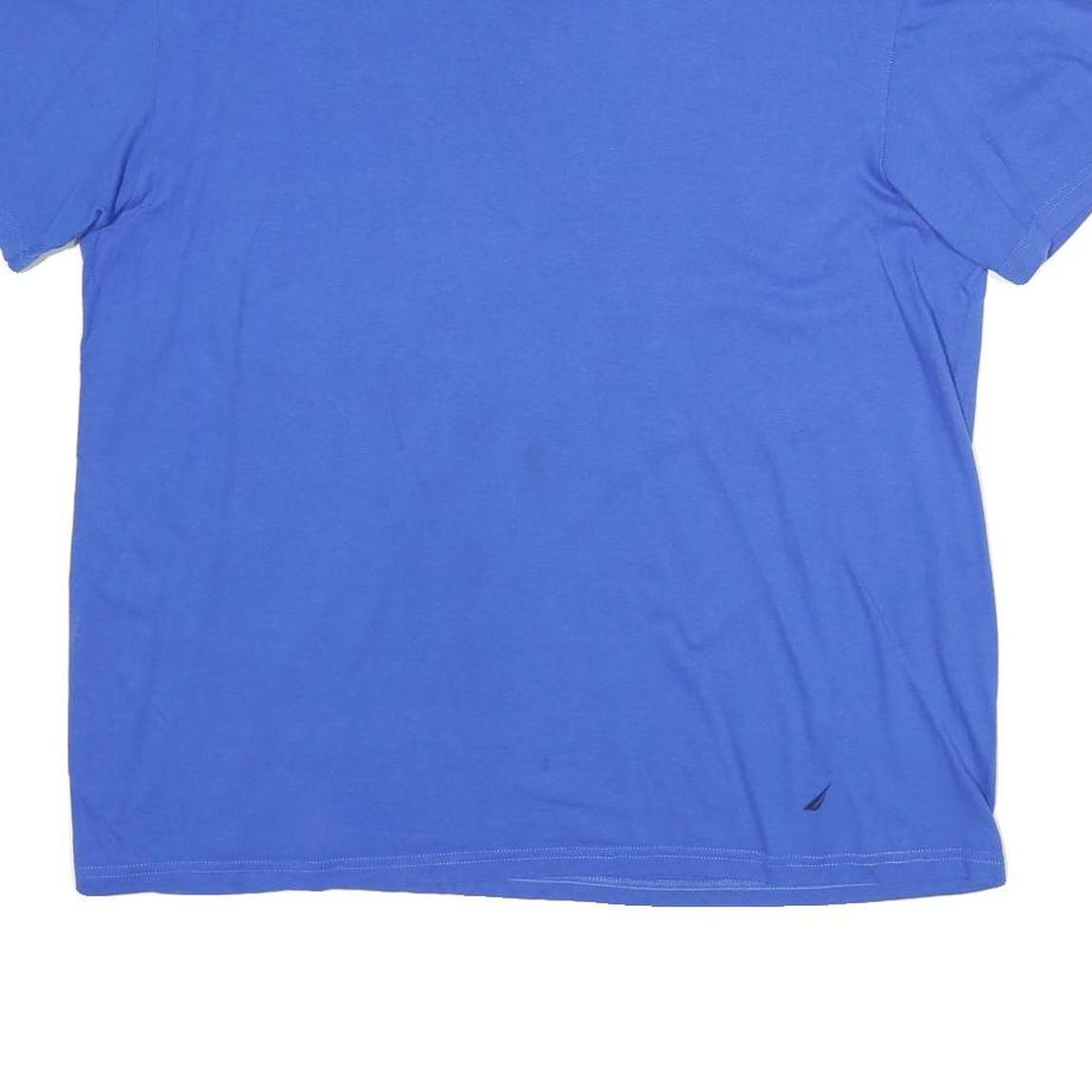 NAUTICA Mens Blue L T-Shirt Short Sleeve Crew Neck Cotton Casual Basic
