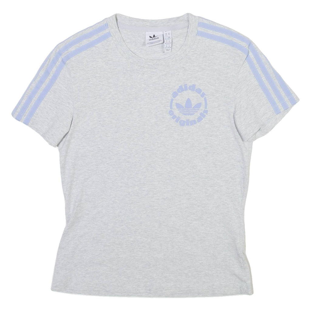 ADIDAS ORIGINALS Womens T-Shirt Grey Crew Neck XS