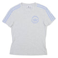 ADIDAS ORIGINALS Womens T-Shirt Grey Crew Neck XS