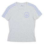 ADIDAS ORIGINALS Womens T-Shirt Grey Crew Neck XS