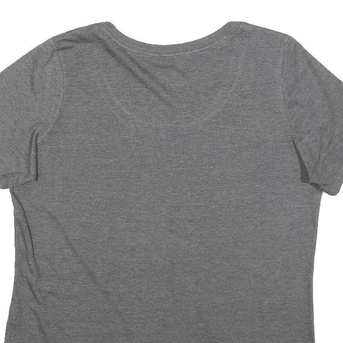 NIKE Womens Grey Miami Dolphins Graphic T-Shirt L Short Sleeve Crew Neck