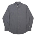TOMMY HILFIGER Mens Grey Cotton Shirt S Button-Down Pocket Classic Casual