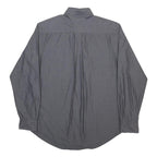 TOMMY HILFIGER Mens Grey Cotton Shirt S Button-Down Pocket Classic Casual