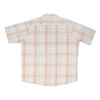 WRANGLER Mens White & Peach Checked Shirt XL Short Sleeve Casual Lightweight