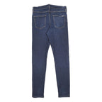 CARHARTT WIP Mens Slim Dark Blue Denim Jeans W32 L32 Button Closure Cotton Blend