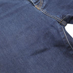 CARHARTT WIP Mens Slim Dark Blue Denim Jeans W32 L32 Button Closure Cotton Blend