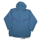 HELLY HANSEN Mens Blue & Purple Outdoor Jacket L Polyester Blend Pullover Zip