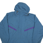HELLY HANSEN Mens Blue & Purple Outdoor Jacket L Polyester Blend Pullover Zip