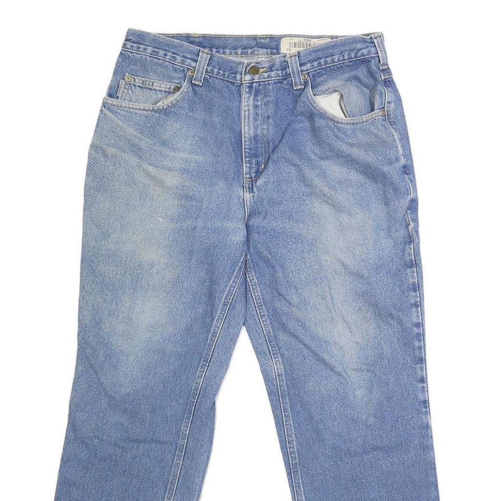 CARHARTT Mens Jeans Blue Regular Straight Denim Light W34 L28 Classic Fit