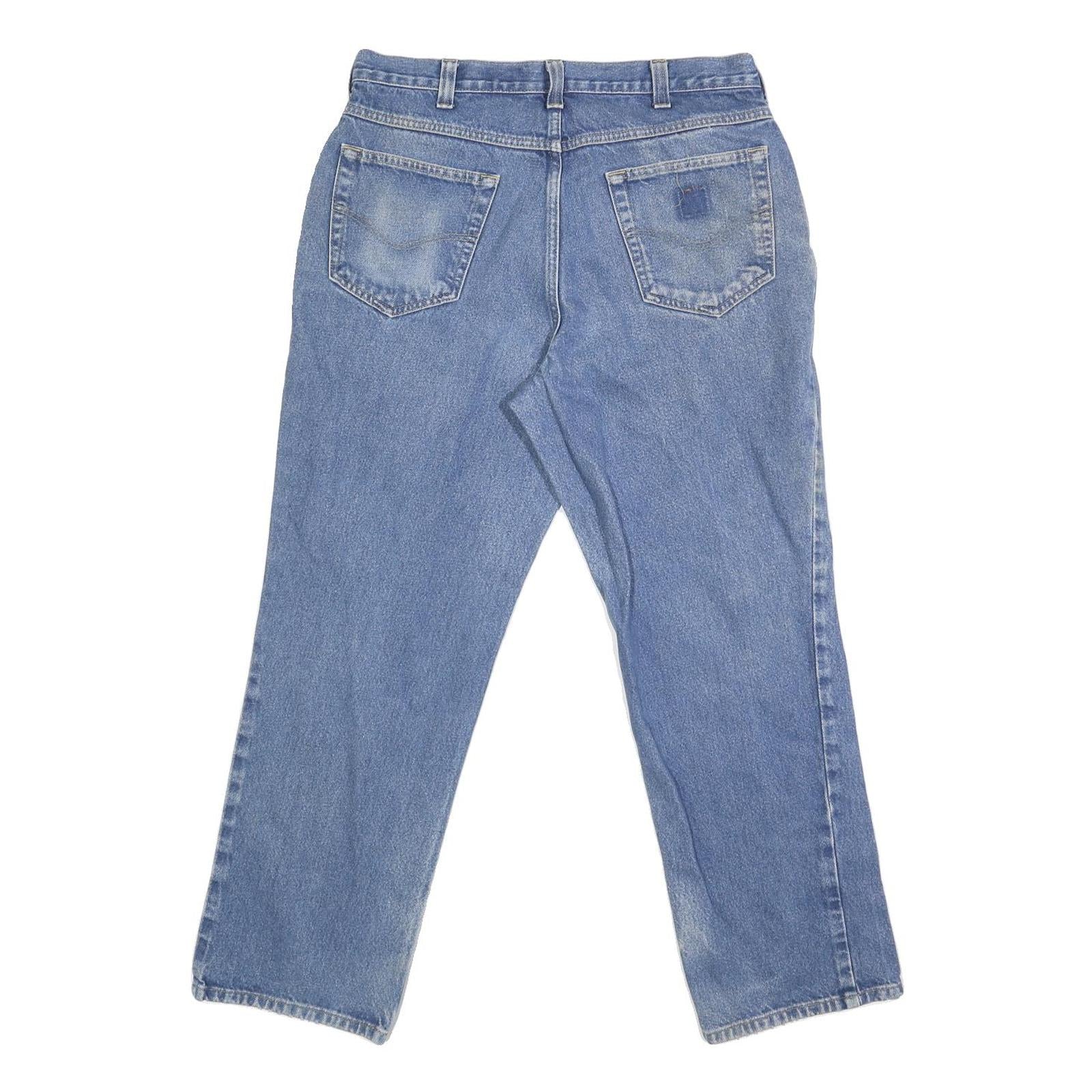 CARHARTT Mens Jeans Blue Regular Straight Denim Light W34 L28 Classic Fit