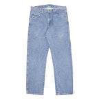 WRANGLER Mens Regular Fit Blue Denim Classic Jeans W33 L30 Zip Cotton