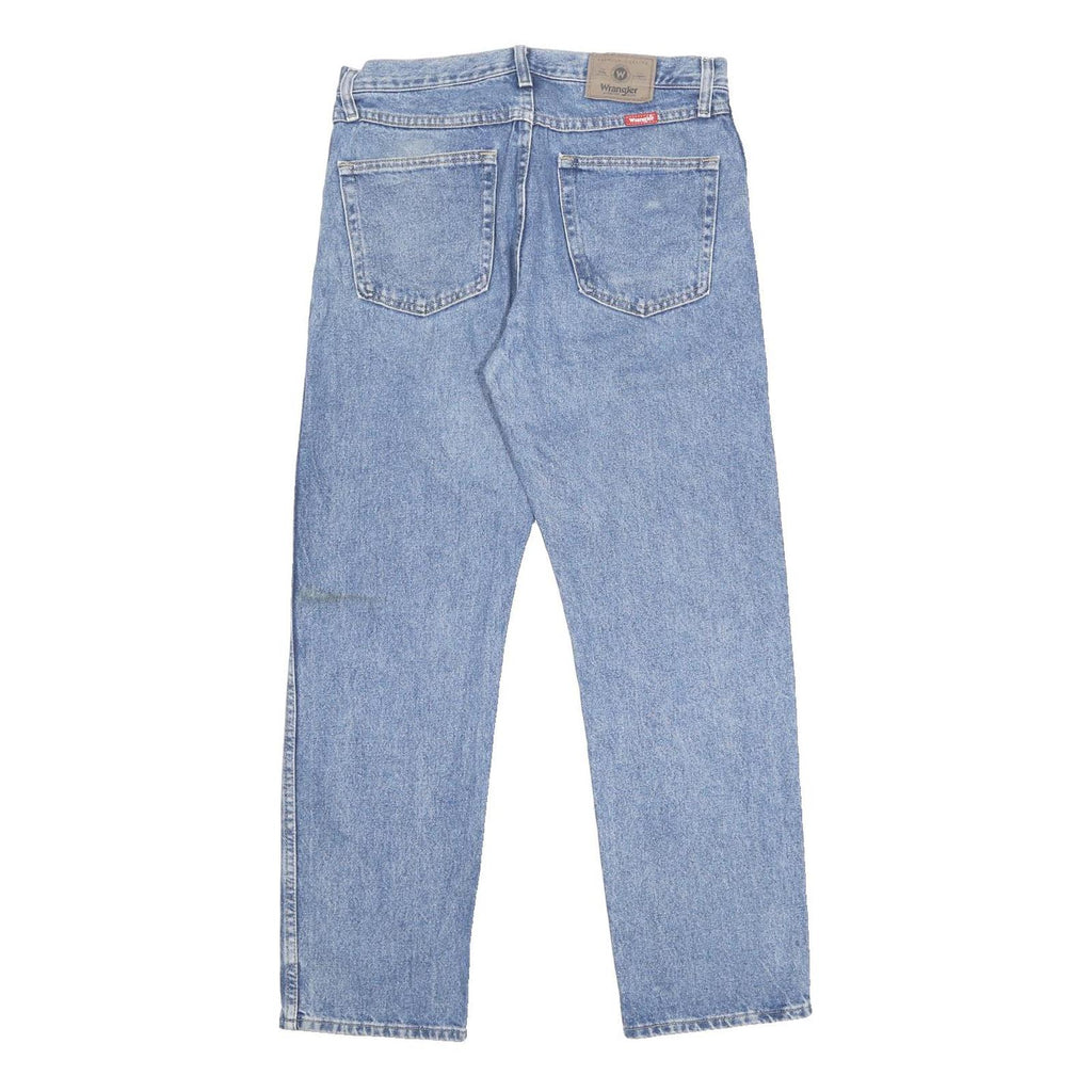 WRANGLER Mens Regular Fit Blue Denim Classic Jeans W33 L30 Zip Cotton