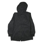 LEVI'S Womens Black Polyester Blend Hooded Jacket M Zip Sherpa Lined