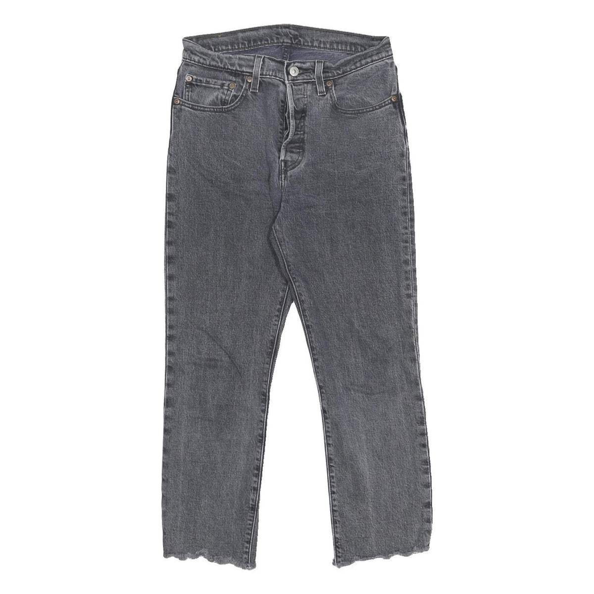 LEVI'S 501 Womens Jeans Regular Straight Denim Dark W27 L26 Button Closure