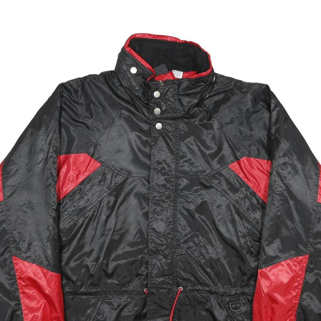 Mens Black & Red Nylon Zip Jacket XL Windbreaker Outdoor Lightweight
