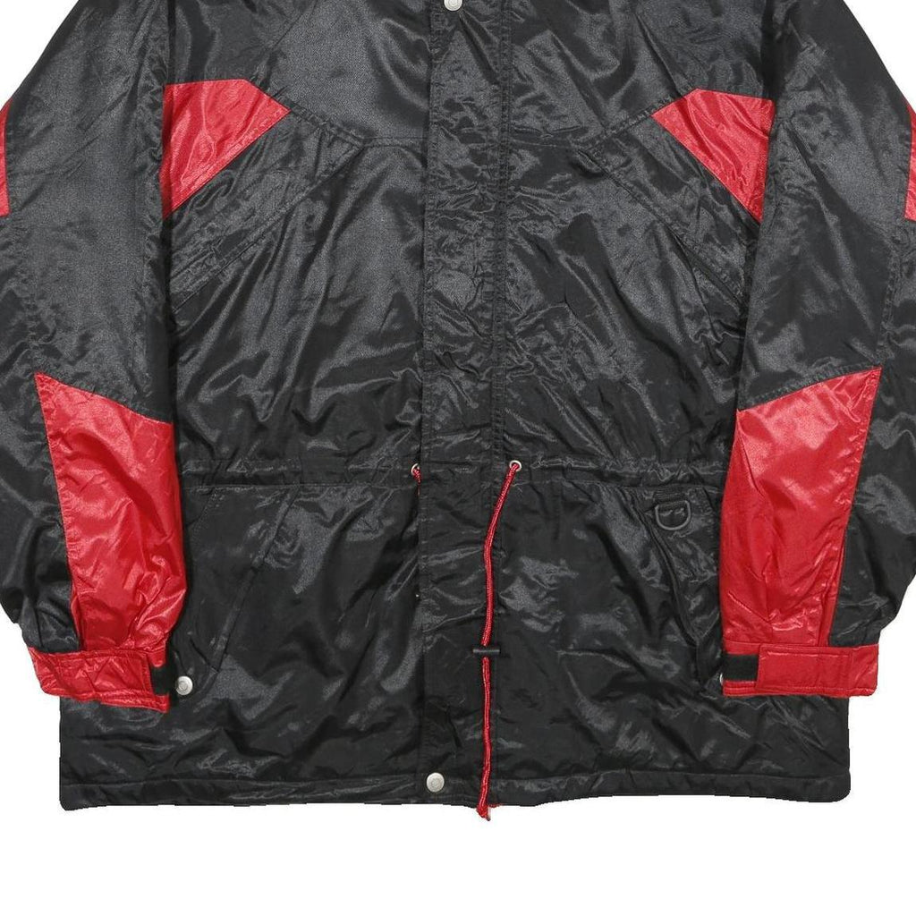 Mens Black & Red Nylon Zip Jacket XL Windbreaker Outdoor Lightweight