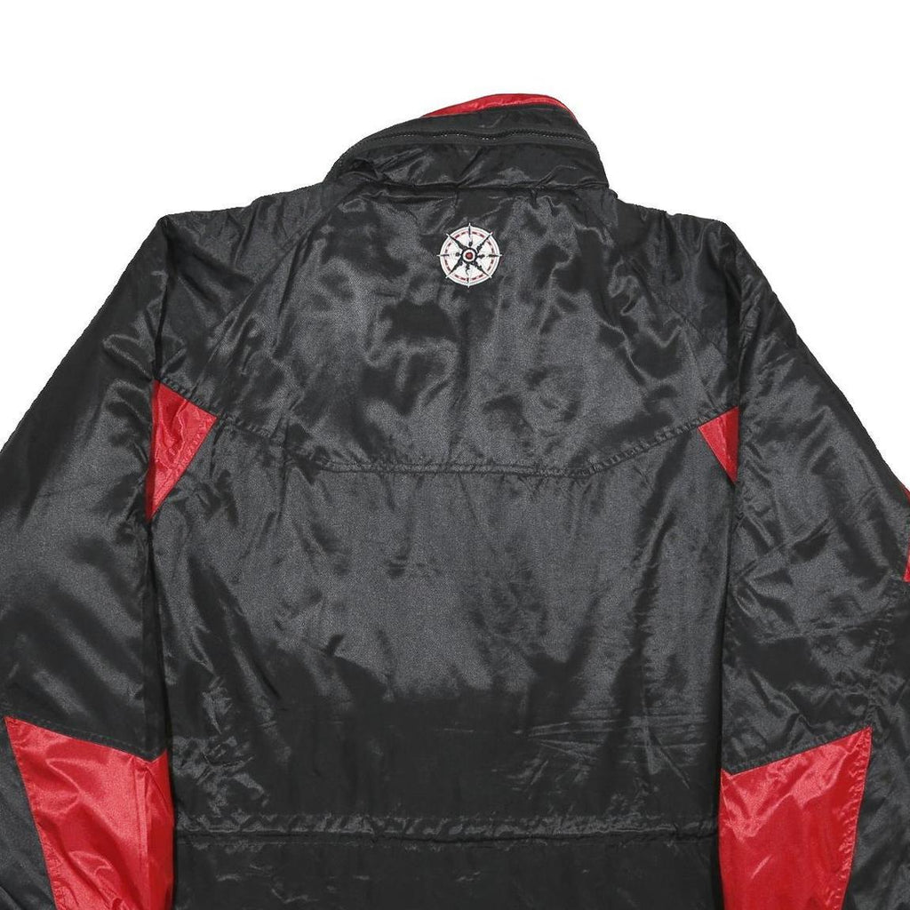 Mens Black & Red Nylon Zip Jacket XL Windbreaker Outdoor Lightweight