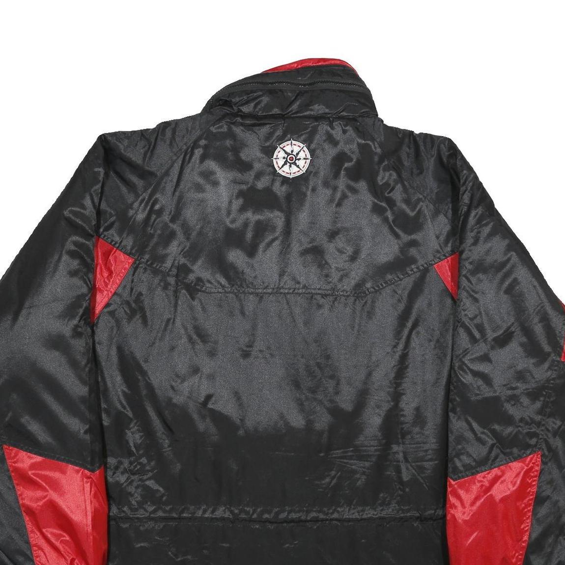 Mens Black & Red Nylon Zip Jacket XL Windbreaker Outdoor Lightweight