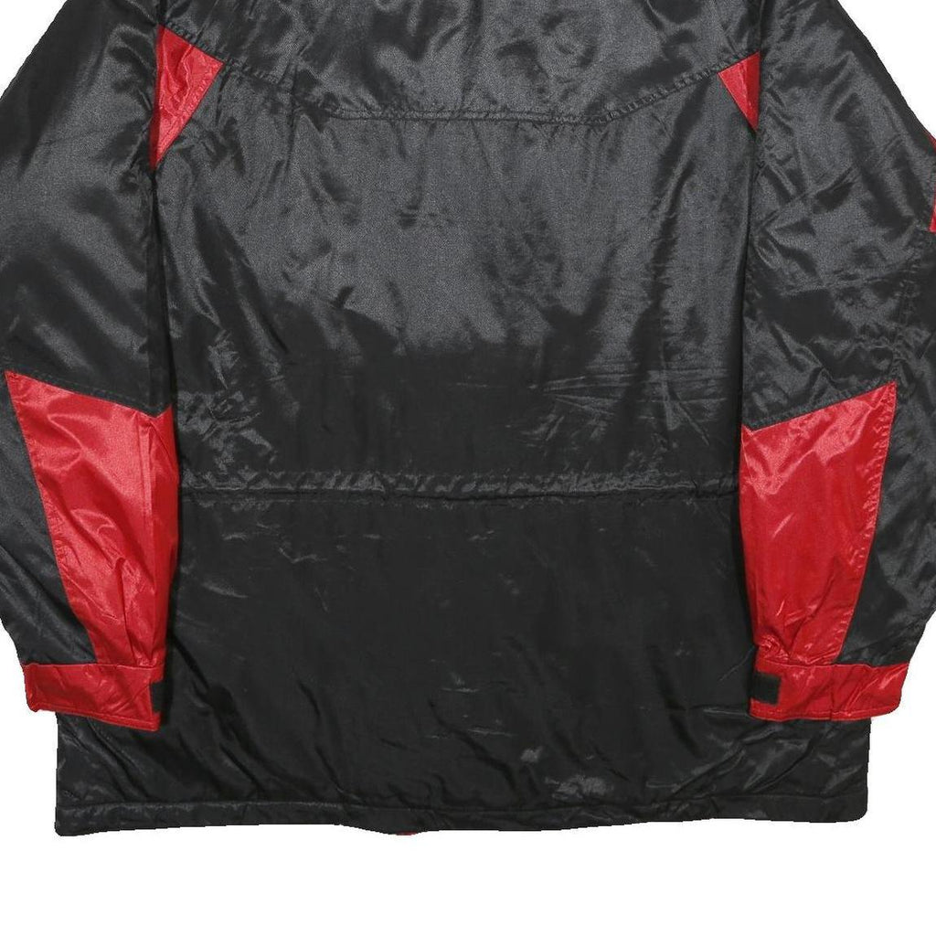 Mens Black & Red Nylon Zip Jacket XL Windbreaker Outdoor Lightweight