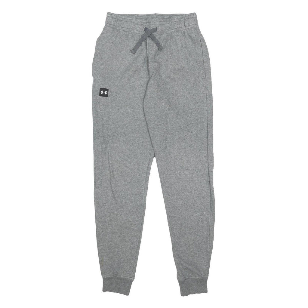 UNDER ARMOUR Womens Joggers Grey Slim Tapered S W24 L30 Cotton Comfort