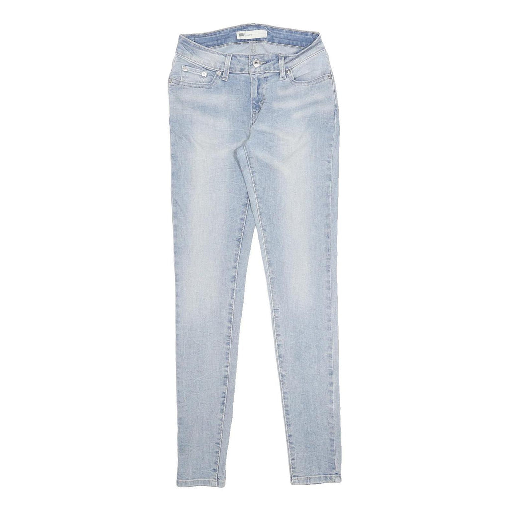 LEVI'S Womens Slim Light Blue Denim Slim Jeans W26 L30 Zip Cotton Blend Casual