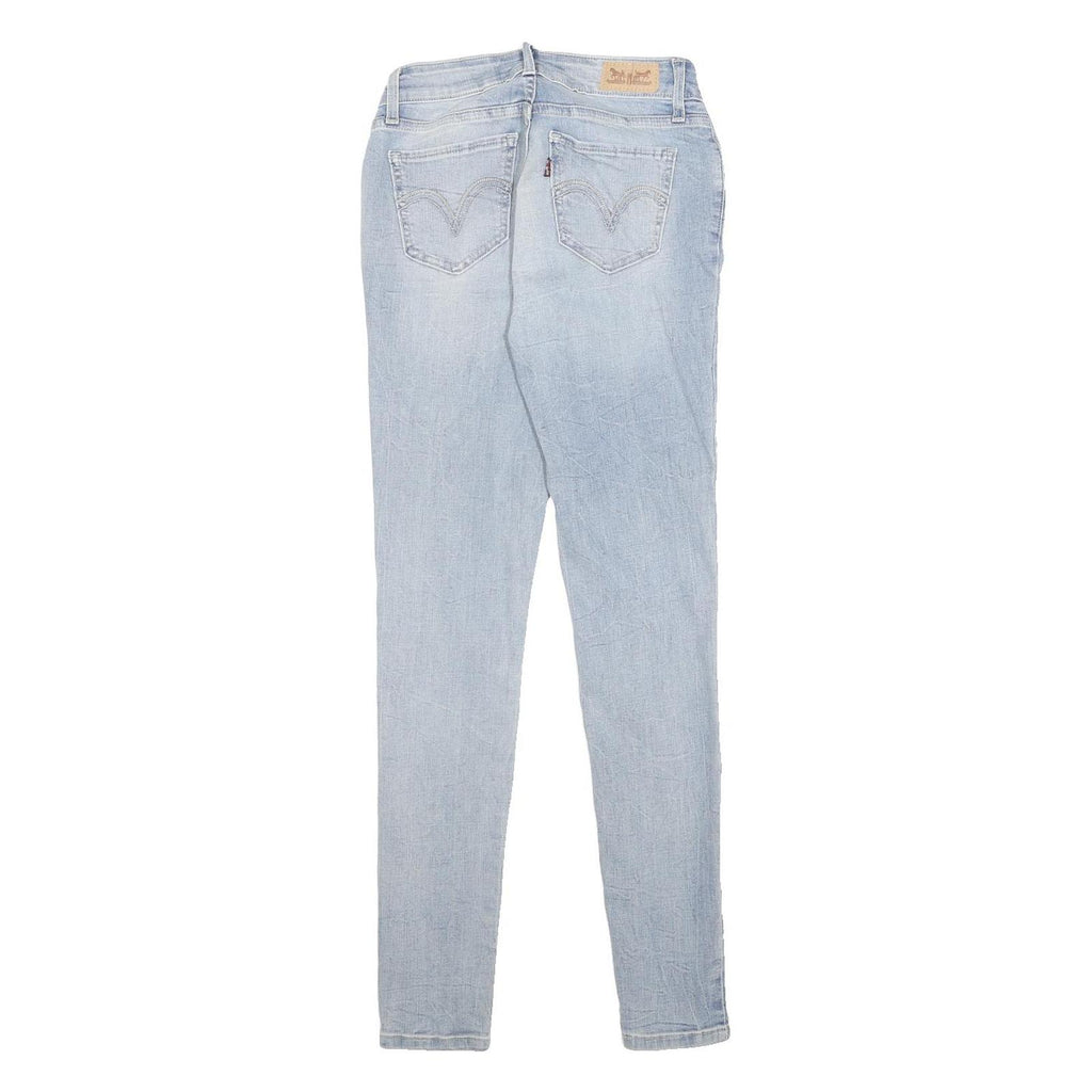 LEVI'S Womens Slim Light Blue Denim Slim Jeans W26 L30 Zip Cotton Blend Casual
