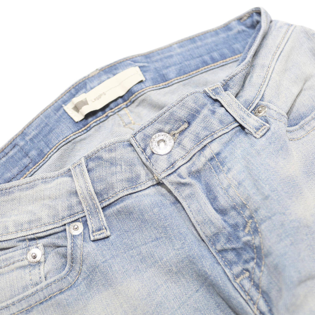 LEVI'S Womens Slim Light Blue Denim Slim Jeans W26 L30 Zip Cotton Blend Casual