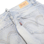 LEVI'S Womens Slim Light Blue Denim Slim Jeans W26 L30 Zip Cotton Blend Casual