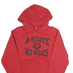 CHAMPION Mens Red A-State Red Wolves Pullover Hoodie S Cotton Blend
