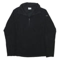 COLUMBIA Womens Black Plain Pullover Crew Neck Basic Knit M Outdoor Polyester