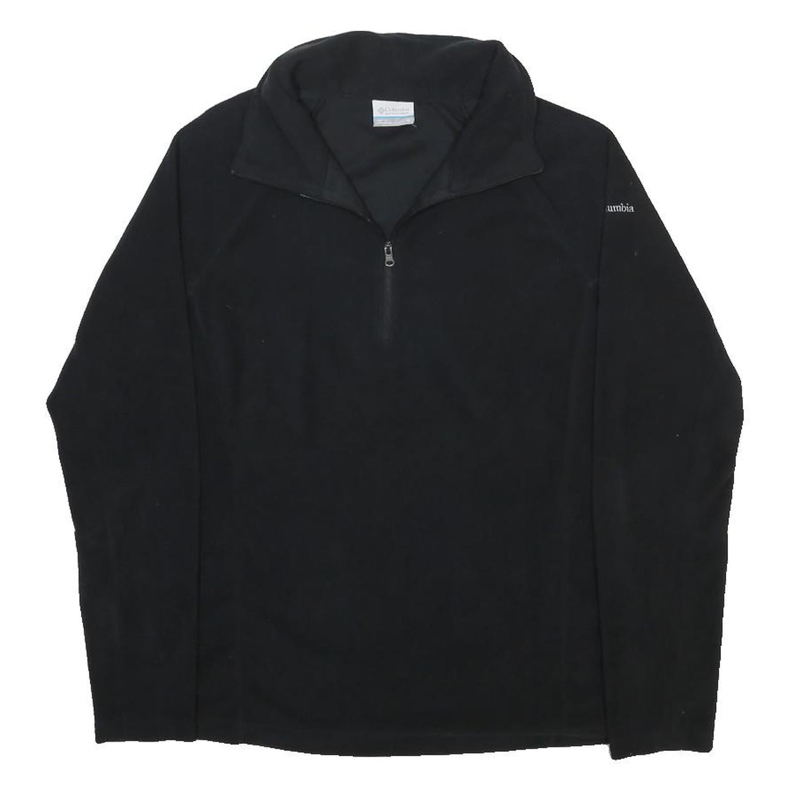 COLUMBIA Womens Black Plain Pullover Crew Neck Basic Knit M Outdoor Polyester