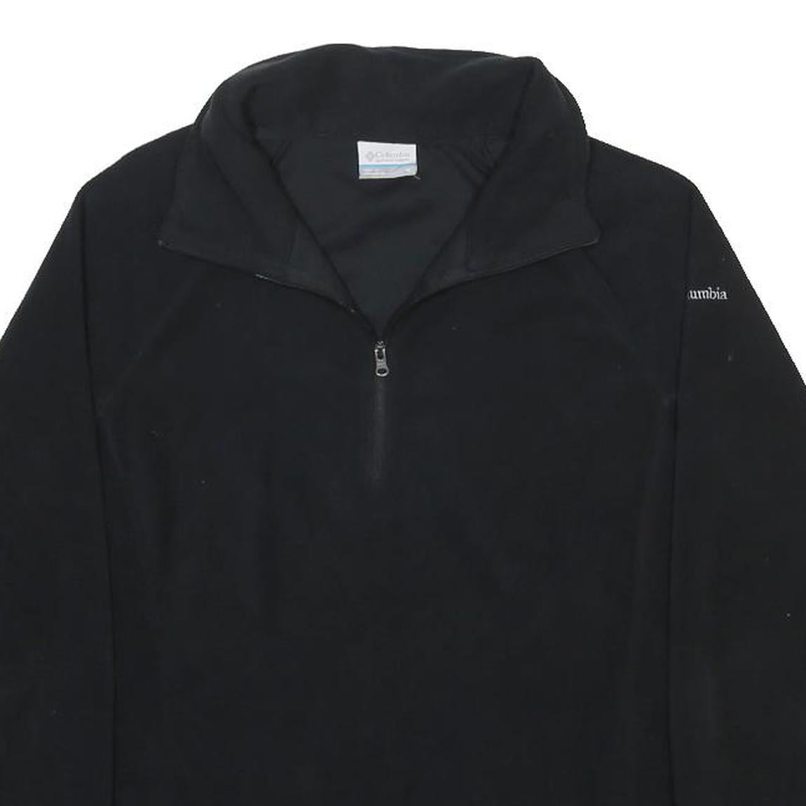 COLUMBIA Womens Black Plain Pullover Crew Neck Basic Knit M Outdoor Polyester