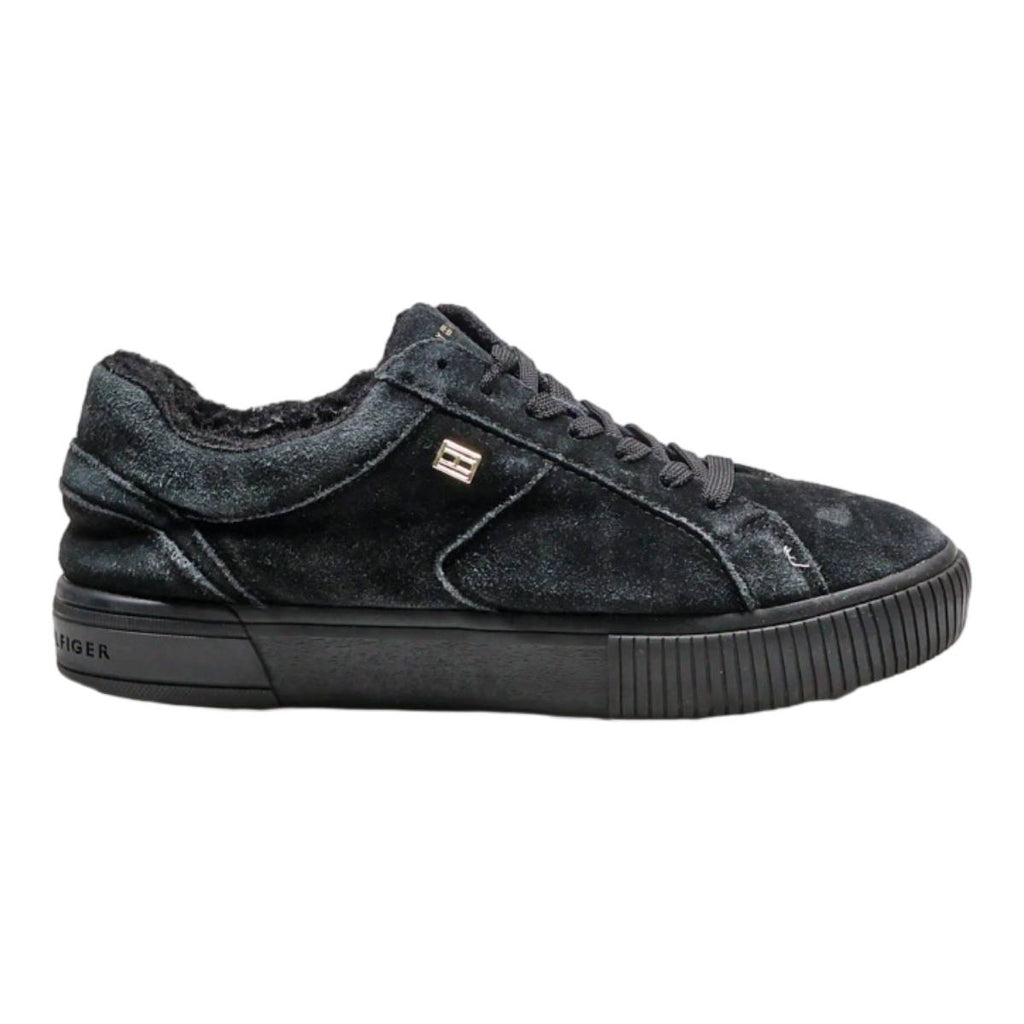 TOMMY HILFIGER Sneaker Trainers Black Suede Womens UK 5