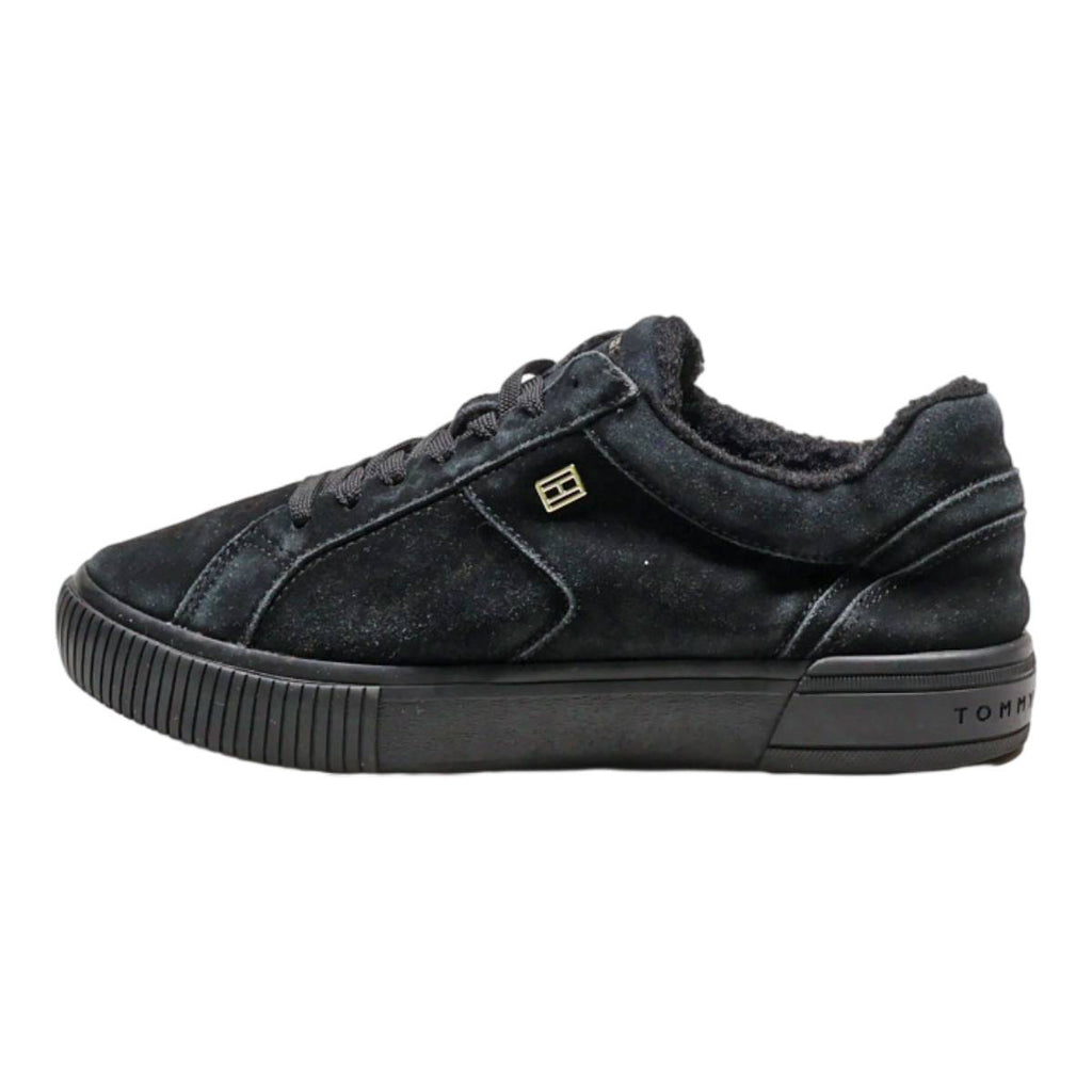 TOMMY HILFIGER Sneaker Trainers Black Suede Womens UK 5