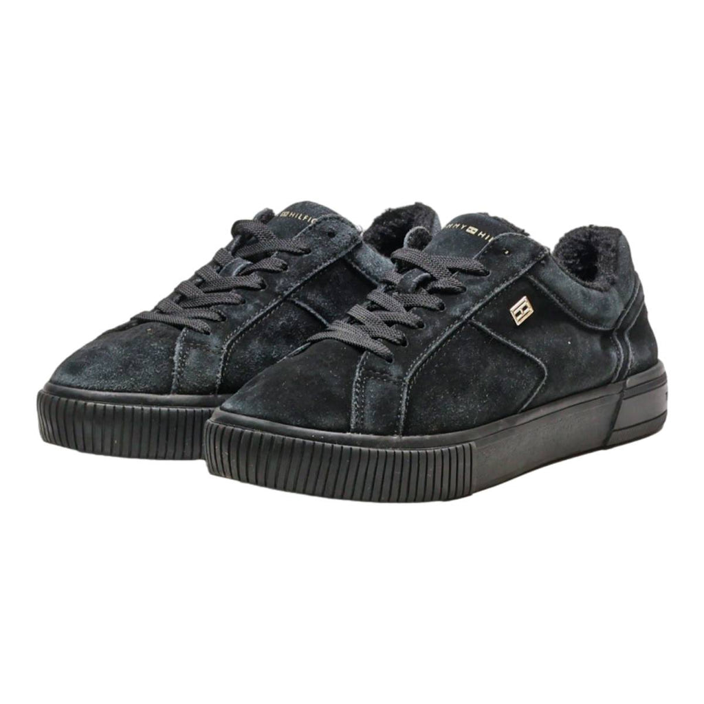 TOMMY HILFIGER Sneaker Trainers Black Suede Womens UK 5