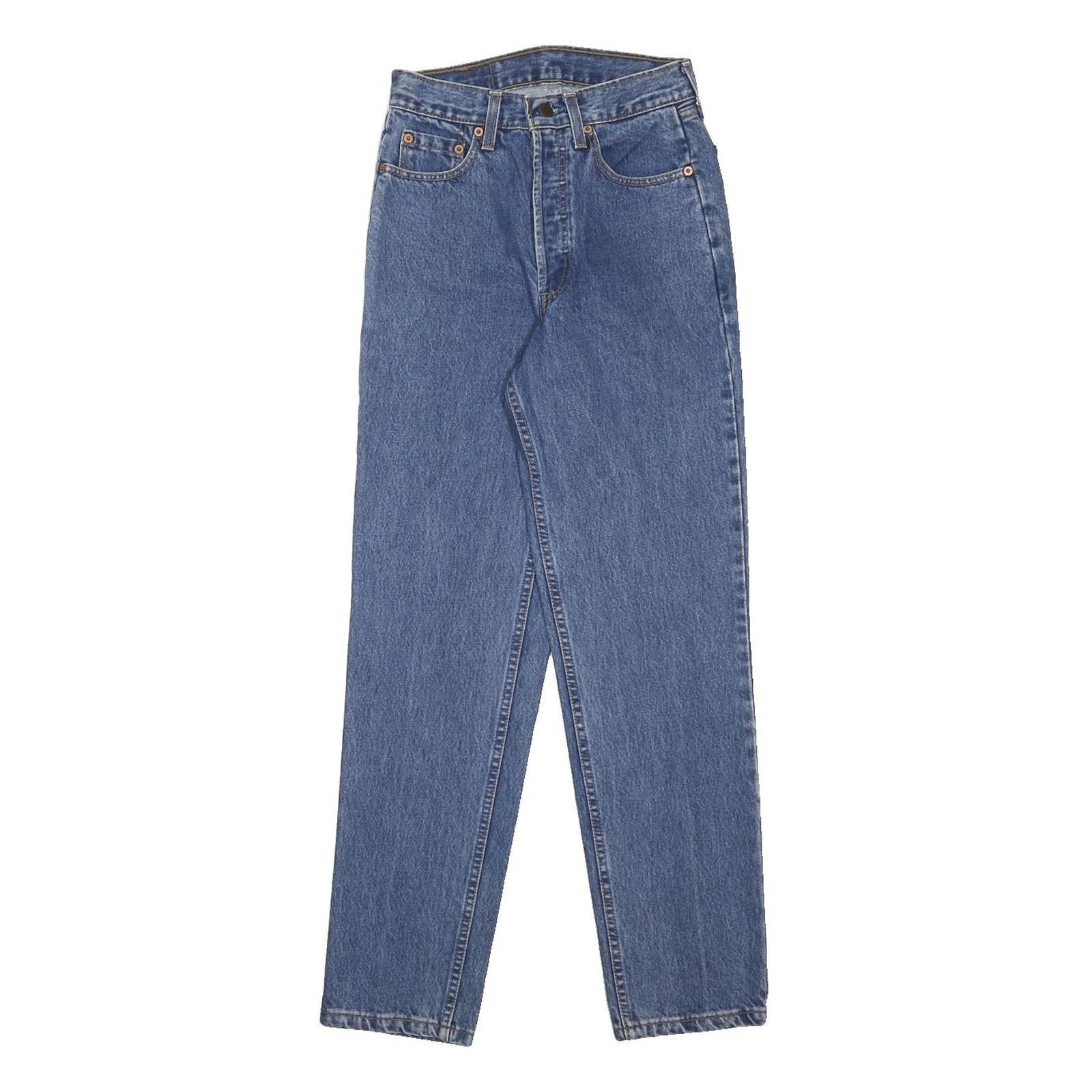 LEVI'S 891 02 Womens Jeans Blue Slim Straight Denim Medium W26 L30 Button