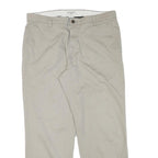 DOCKERS Mens Cotton Blend Beige Regular Fit Straight Leg Trousers W36 L29 Casual