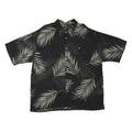 CONSENSUS Mens Black & White Rayon 2XL Shirt Palm Leaf Printed Casual Relaxed