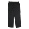 DICKIES Mens Black Classic Fit Straight Trousers W36 L32 Workwear Zip Closure
