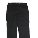 DICKIES Mens Black Classic Fit Straight Trousers W36 L32 Workwear Zip Closure