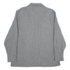 ST JOHN'S BAY Mens Grey Plain Shirt XL Cotton Button Pocket Casual