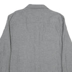 ST JOHN'S BAY Mens Grey Plain Shirt XL Cotton Button Pocket Casual