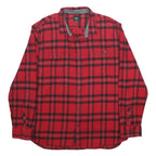 VANS Mens Red & Black Checked Shirt 2XL Casual Cotton Long Sleeve