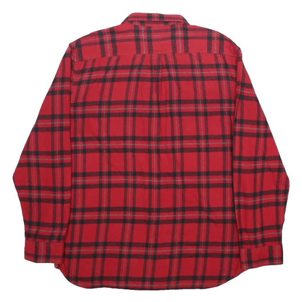 VANS Mens Red & Black Checked Shirt 2XL Casual Cotton Long Sleeve