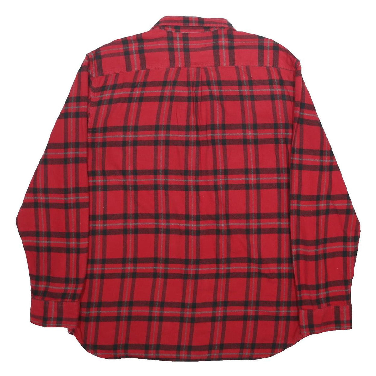 VANS Mens Red & Black Checked Shirt 2XL Casual Cotton Long Sleeve