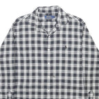 POLO RALPH LAUREN Mens Black & White Checked Shirt L Button Cotton Classic