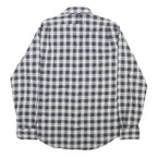 POLO RALPH LAUREN Mens Black & White Checked Shirt L Button Cotton Classic