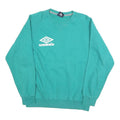 UMBRO Womens Blue Crew Neck M Sweatshirt Cotton Blend Casual Pullover